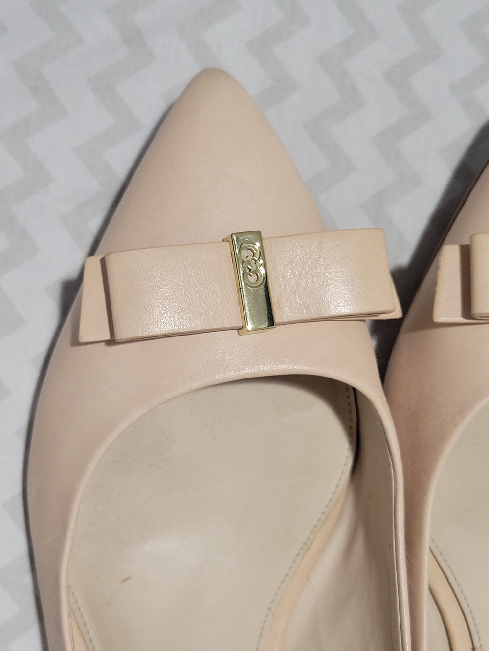 Cole Haan Blush Bow Pointed-Toe Flats Sz 9B - Picture 3 of 16